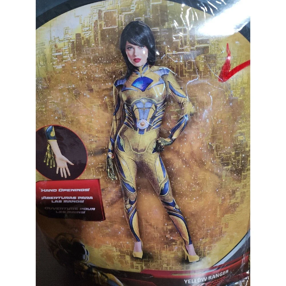 XX 65526Yellow Power Ranger Woman Costume Bodysuit Body Skin Suit Disguise